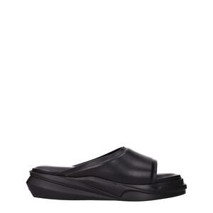 Alyx Black Leather Men's Slippers